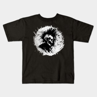 "Echoes of Anarchy" - Skull Mohawk Tee Kids T-Shirt